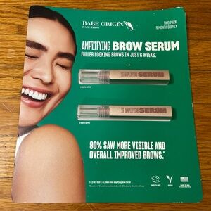 Babe Original amplifying brow serum 2 pack 6 month supply open tab